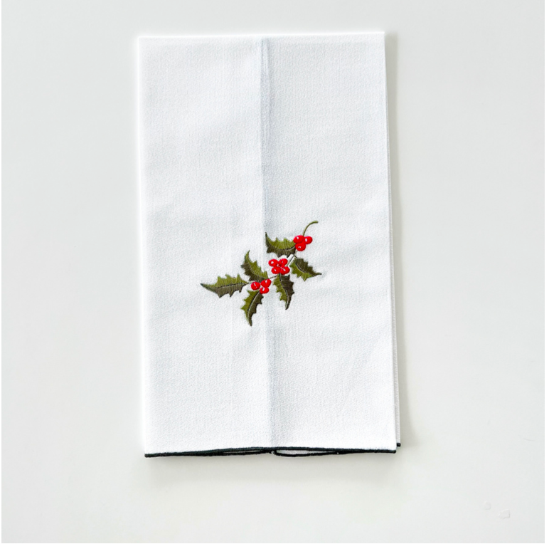 Christmas Mistletoe Guest Towel