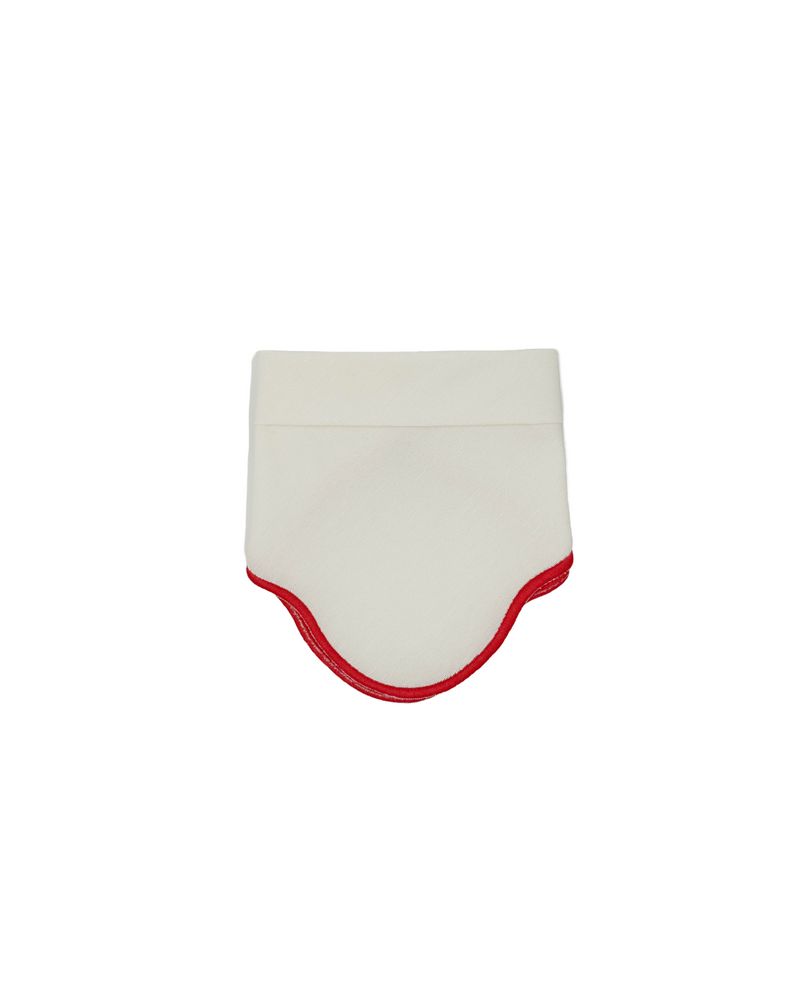 Concha Napkins Ivory w/ Red Trim (Set of 4)