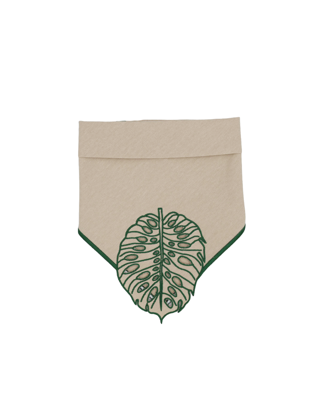 Hojas Napkins Beige w/ Green Trim (Set of 4)