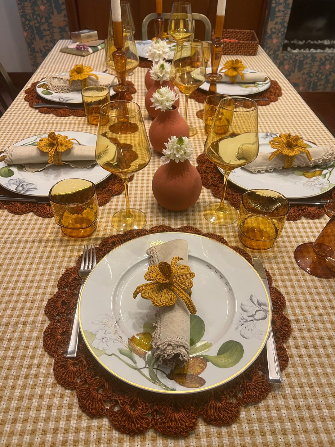 Eva Copper Placemat (Round, Set of 4)