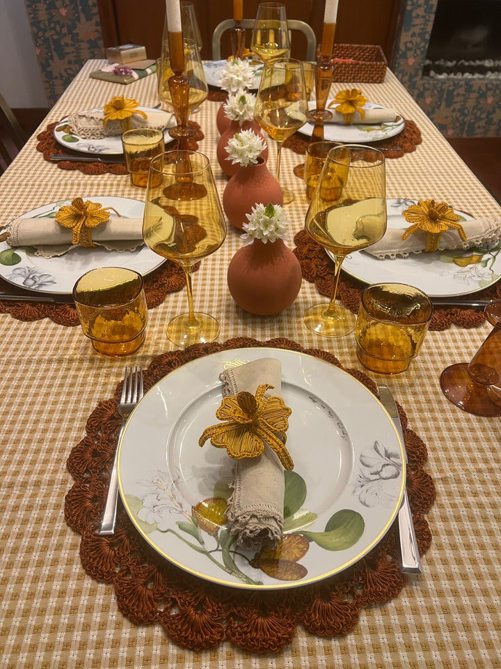 Eva Copper Placemat (Round, Set of 4)
