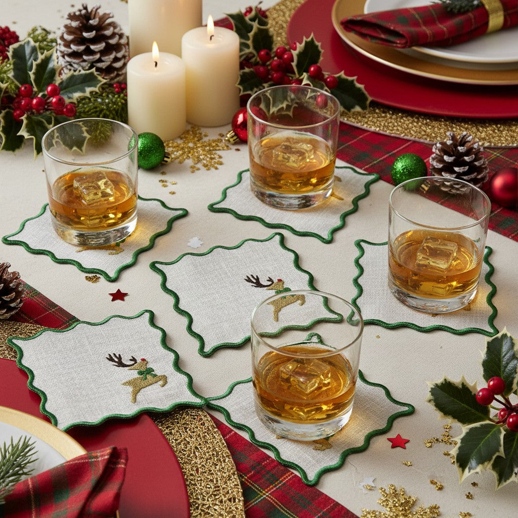 Reindeer Cocktail Napkins ( Set of 6)