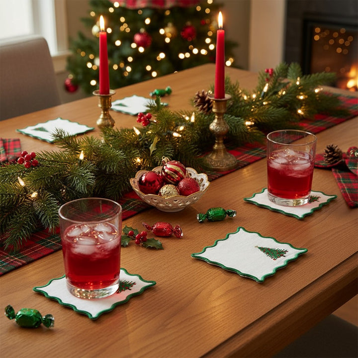 Christmas Tree Cocktail Napkins (Set of 6)