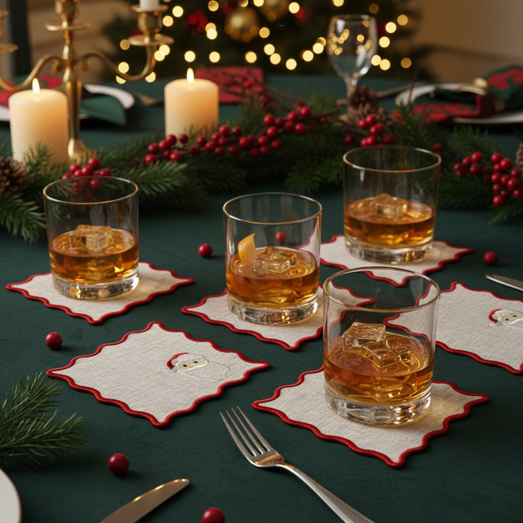 Santa Cocktail Napkins ( Set of 6)