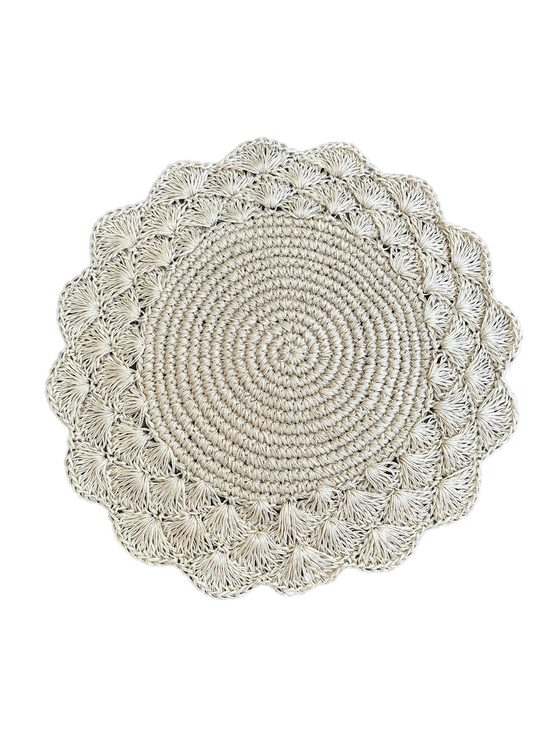 Sukhi Ivory Placemat (Round, Set of 4)