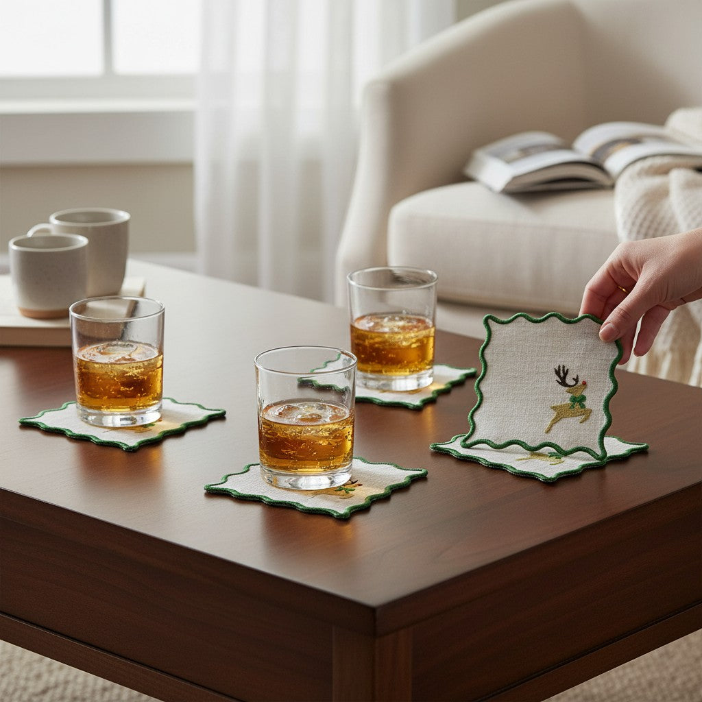 Reindeer Cocktail Napkins ( Set of 6)