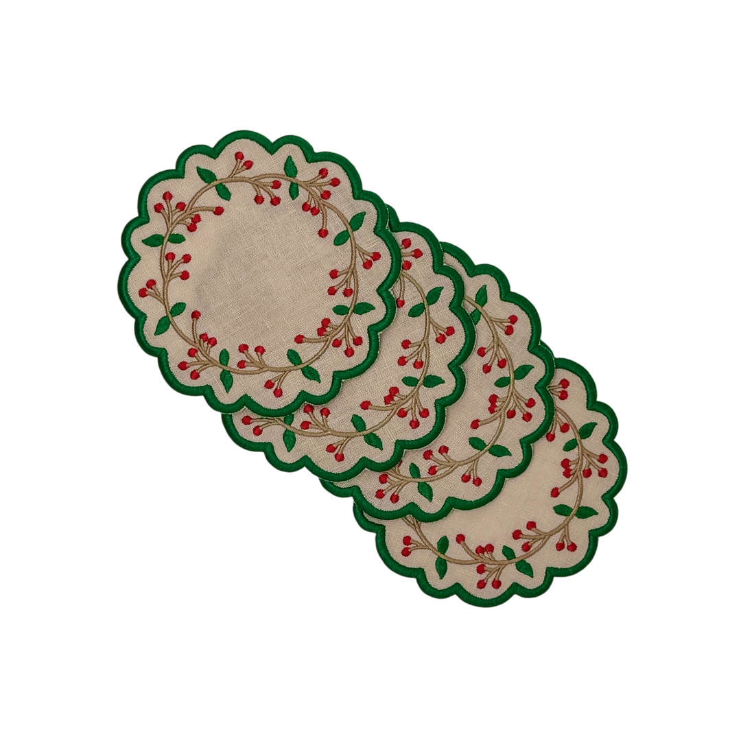 Isabella Holiday Cocktail Napkins (Set of 4)