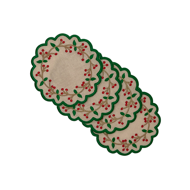 Isabella Holiday Cocktail Napkins (Set of 4)