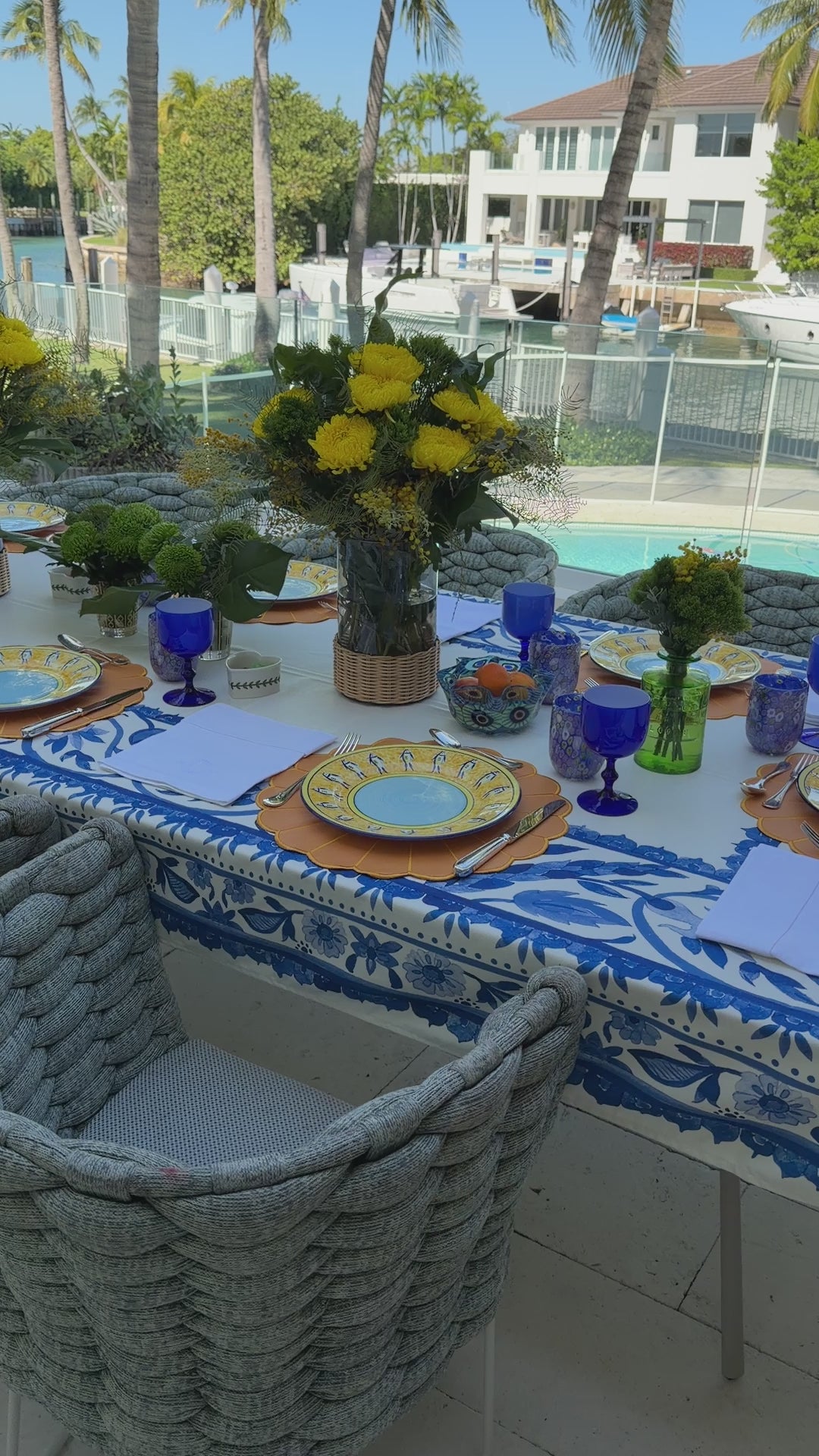 Elena Yellow Spillproof Placemats (Set of 4)