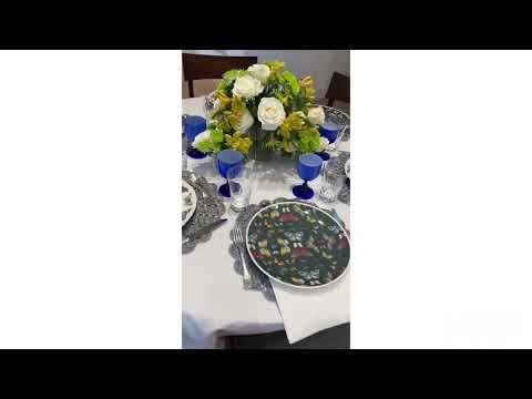 Eva Light Blue Placemat (Round, Set of 4)