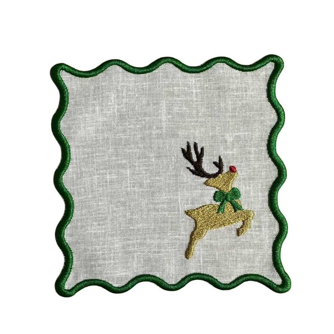 Reindeer Cocktail Napkins ( Set of 6)