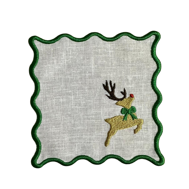 Reindeer Cocktail Napkins ( Set of 6)