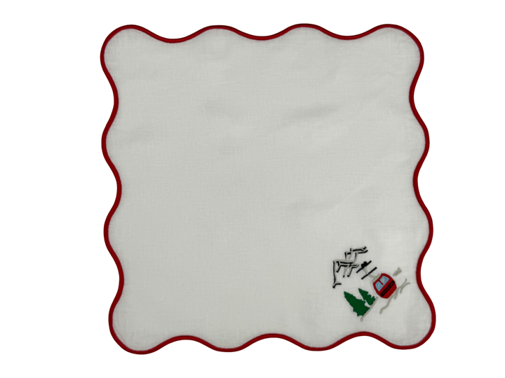 Isabella Red Ski Bundle (4 Placemats + 4 Napkins)
