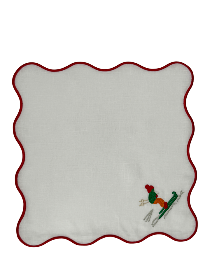 Isabella Red Ski Bundle (4 Placemats + 4 Napkins)