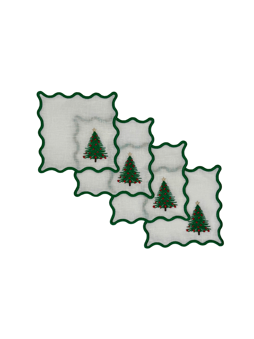 Christmas Tree Cocktail Napkins (Set of 6)