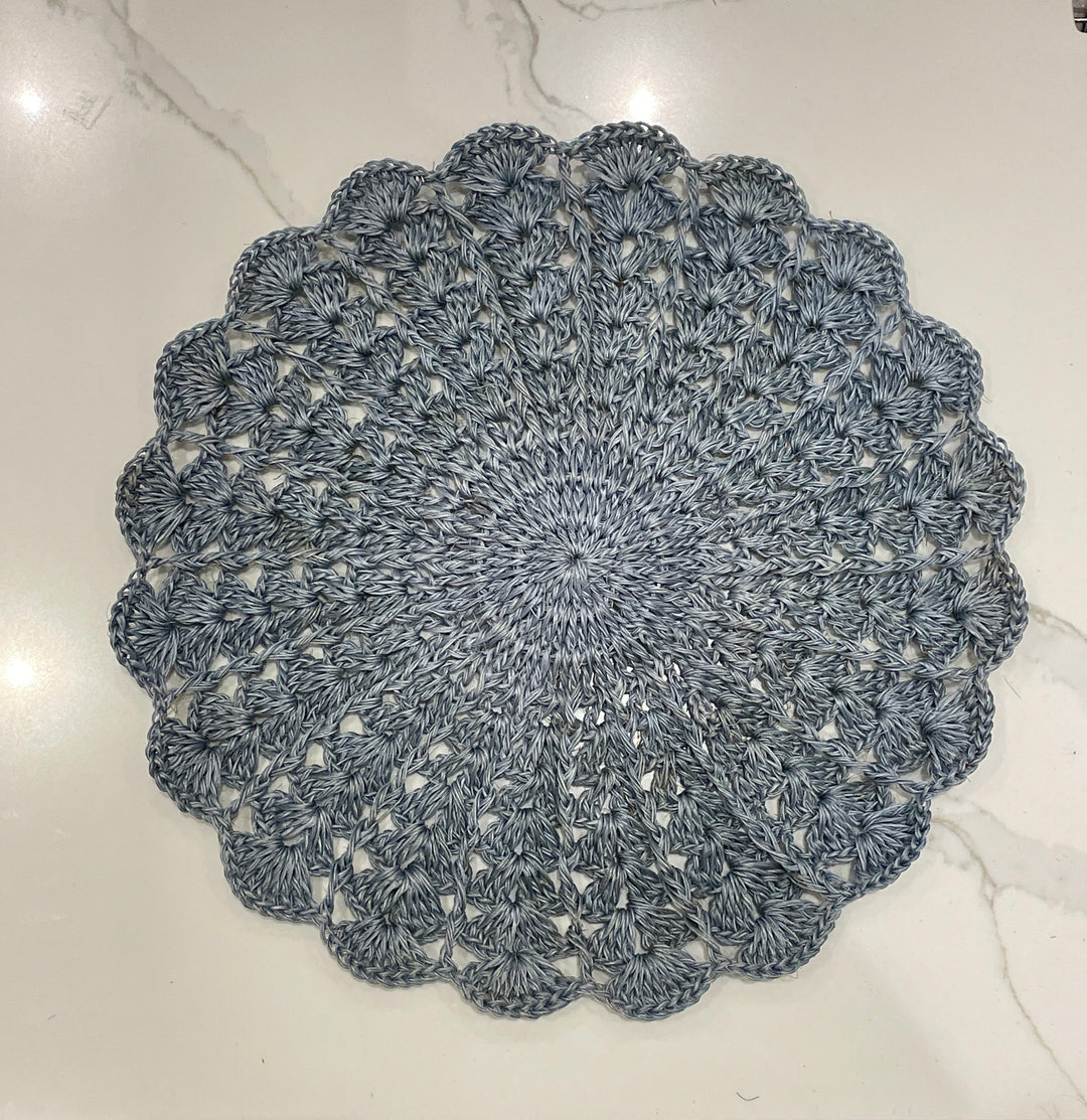 Eva Light Blue Placemat (Round, Set of 4)