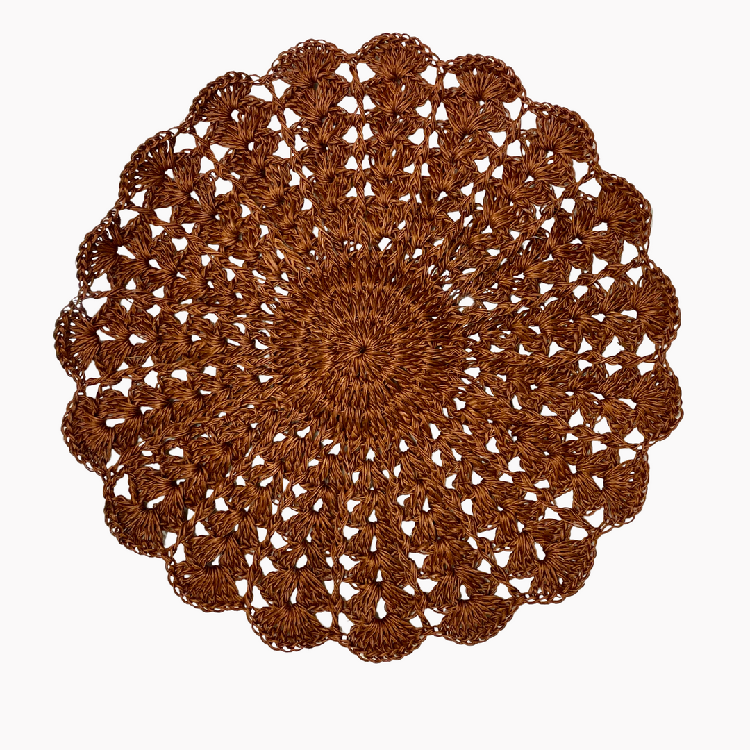 Eva Copper Placemat (Round, Set of 4)