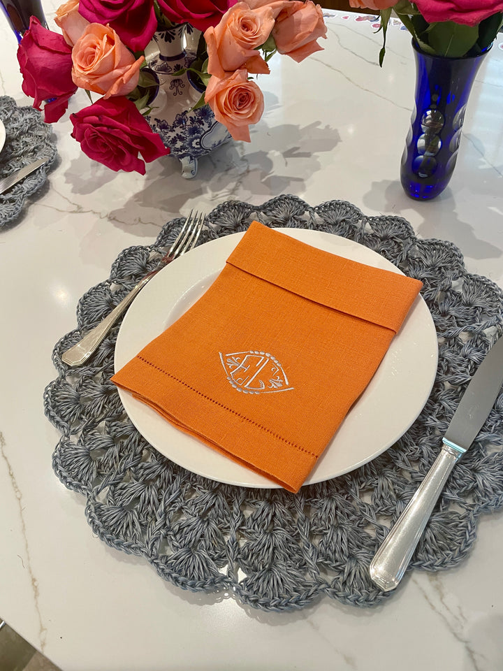Eva Light Blue Placemat (Round, Set of 4)