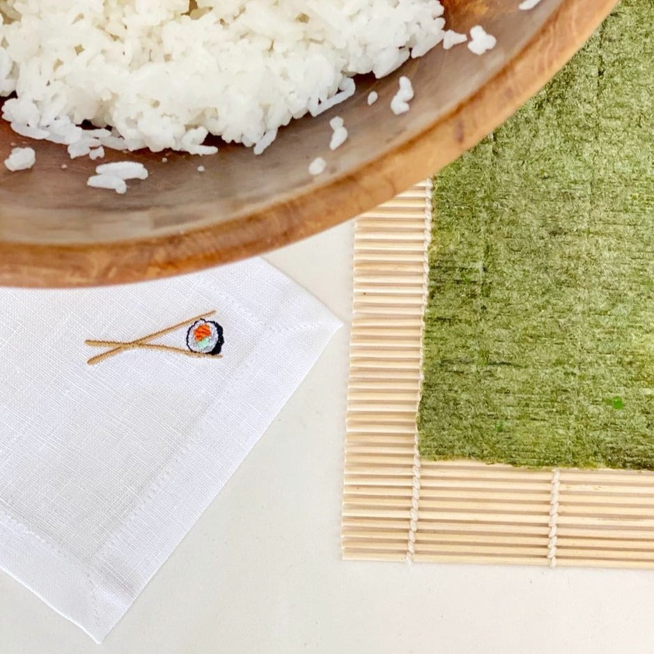 🍣 Sushi Cocktail Napkins (Set of 6)
