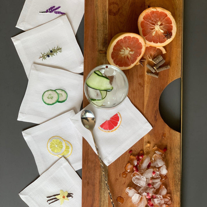 🍸 Gin & Tonic Cocktail Napkins (Set of 6)