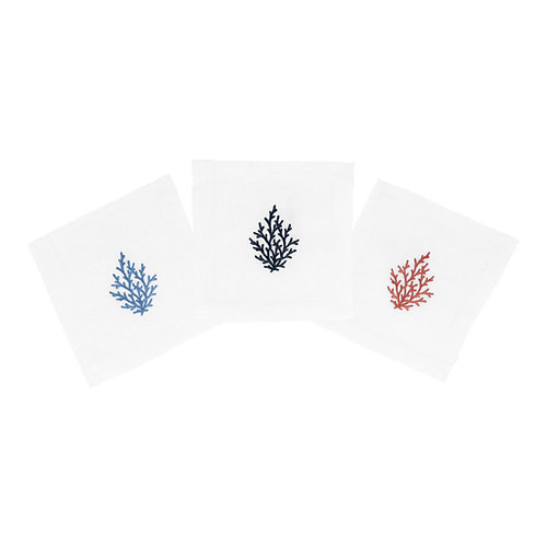 Corals Cocktail Napkins (Set of 6)