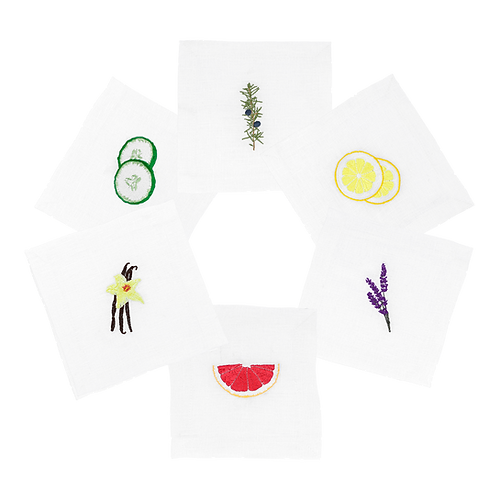 🍸 Gin & Tonic Cocktail Napkins (Set of 6)
