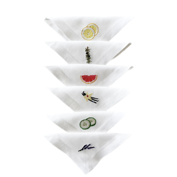 🍸 Gin & Tonic Cocktail Napkins (Set of 6)