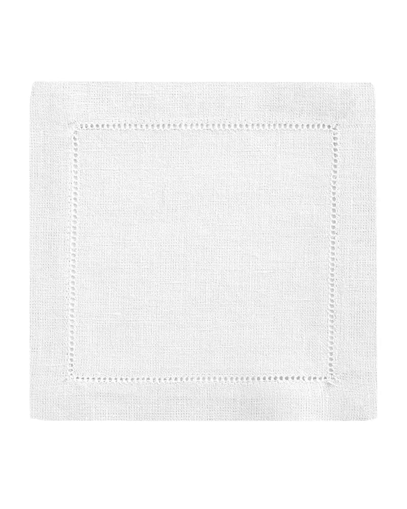 White Cocktail Napkins Set of 6 (Monogrammable)